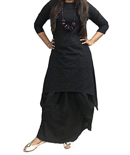 Image of Femezone Women's Linen Blend Cotton Dhoti Kurta Set