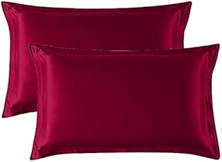 Kaxich 2 Pack Silk Pillowcase Mulberry Silk Fabric Double-side Pillow Case Cover 48 x 74cm