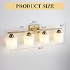 Allen Roth Merritt 24-Inches 3 -Light Brushed Gold Modern/contemporary Vanity Light 43420 - View #6