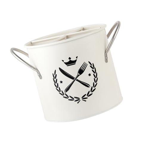 Happyyami 格デザイン箸立て水切りカトラリーケース キッチン用多機能食器収納バスケット フォークスプーン仕け可能 卓上省スペース器具ホル