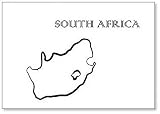 Grosor aproximado: 0,5 cm. Imán para nevera con mapa de Sudáfrica