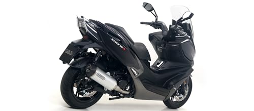 ARROW URBAN ALUMINIUM DARK SILENCER WITH DARK END CAP KYMCO XCITING 400I S ’18/19 HOMOLOGATED URBAN DARK ALUMINIUM EXHAUST WITH DARK INOX ENDCAP FOR ARROW COLLECTOR