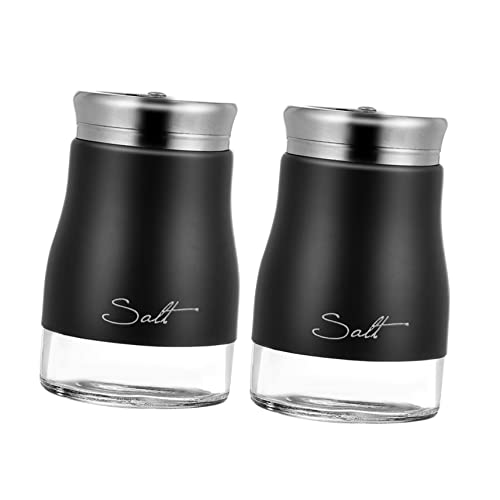 HEMOTON 2stücke Gewürzstreuer Glasset Mit Edelstahldeckel Salz Und Pfefferbehälter Für Küche Camping Und Grillen Für Gewürzaufbewahrung