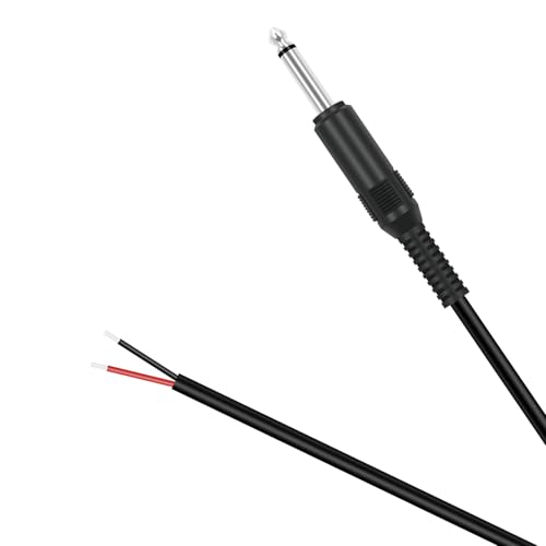 Adaptador Jack 6.35mm a cable para altavoz, 2 unidades, 6ft miniatura 4