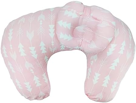 LAT Baby Breastfeeding Nursing Pillow and Positioner, Machine Washable, Breast Feeding Pillow with 100% Cotton Pillowcase Infant Support Pillow (Blue Dinosaur)
