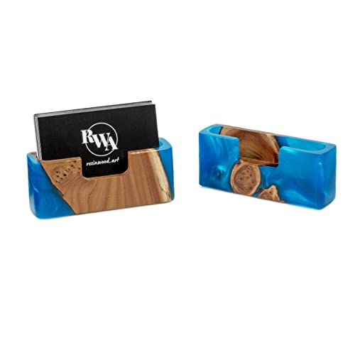 RWA resinwood.art Desk Card Holder and Organizer