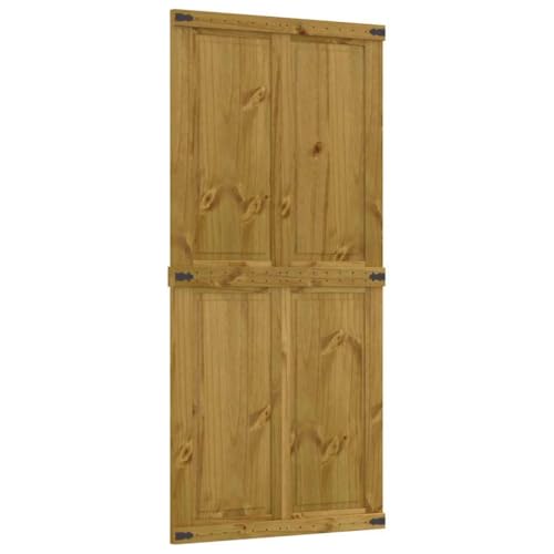 kangqiling - Puerta para granero Corona de 100 x 210 cm, de madera maciza de pino, 4103418
