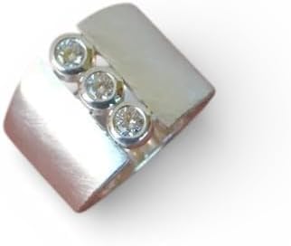 Crystal Gemstone Solid 925 Sterling Silver Band Ring Handmade Statement Jewelry Minimalist Silver Ring Gift for Women Artisan Jewelry