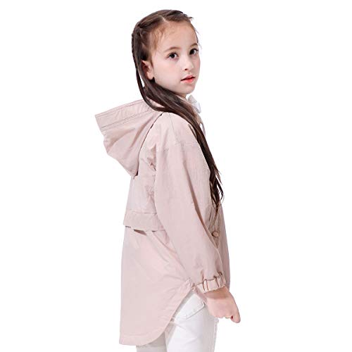 Girls Lightweight Rain Jackets Windbreaker Raincoats Hooded Packable Coats4
