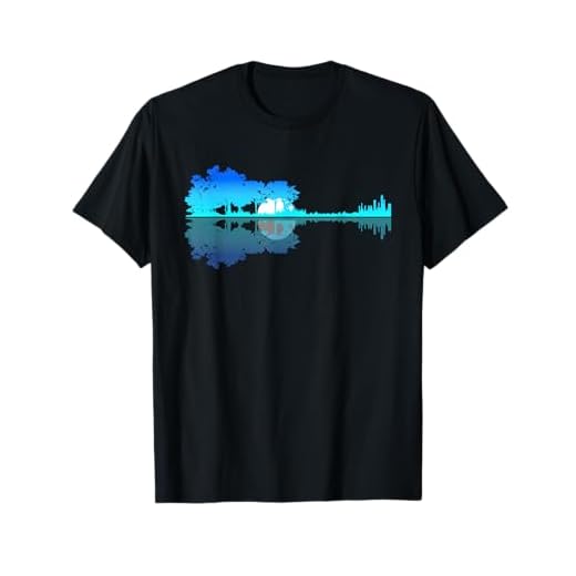 Guitar Lake Shadow Love Guitar Musician T-Shirt