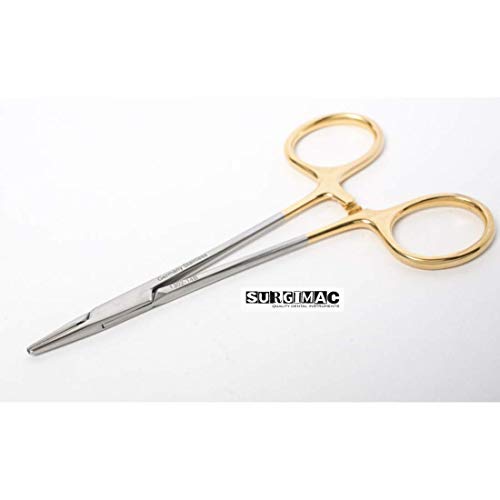 Image of SurgiMac Mayo Hegar Needle Holder, Surgical Needle Driver, 5.5 inch, Tungsten Carbide Inserts