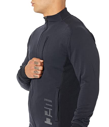 Image of UFC Ultimate Fighting Long Sleeve Full Zip Jacket for Men - Standing Collar - Straight Hemline - Blended Cotton