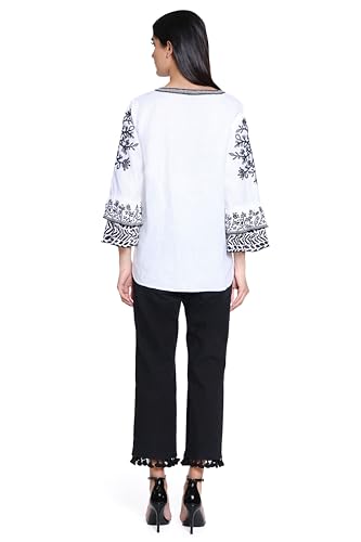 john mark Women's Five-Pocket Pant with Tassel Trim Hem2