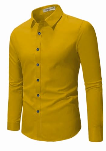 Image of Vida Loca Full Sleeve Spread Collar Cotton Blend Casual, Festival Stylish Slim fit Shirt for Men and Boys.