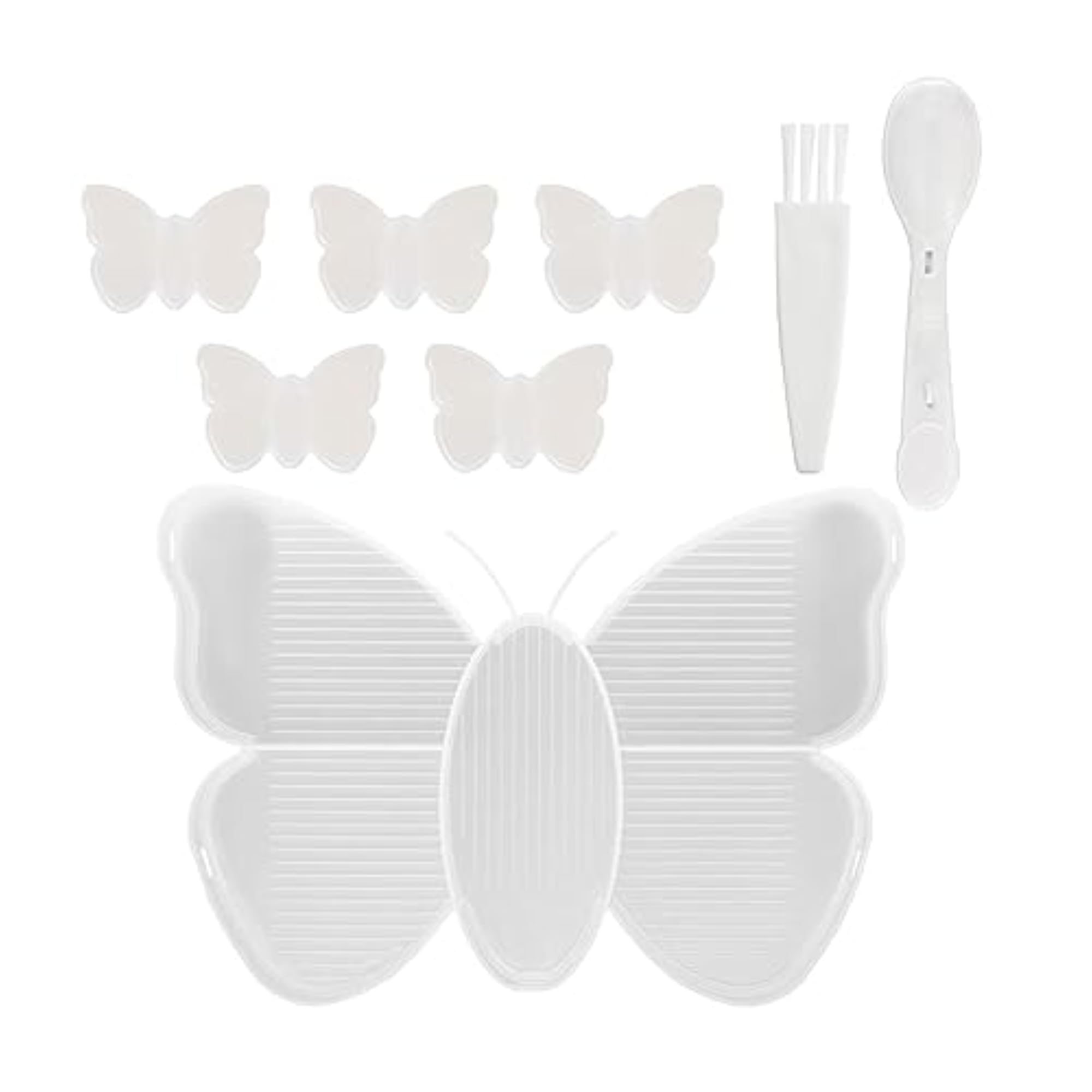 Bead Sorting Trays with Spoon Brush, Clear