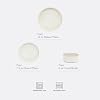 Gibson Elite Echo Bay 12 Piece Porcelain Reactive Glaze (Service for 4) Ceramic Plates and Bowls Modern Stackable Dinnerware Set - White