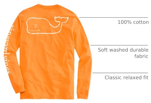 Image of vineyard vines Men's Long Sleeve Vintage Whale Pocket T-Shirt
