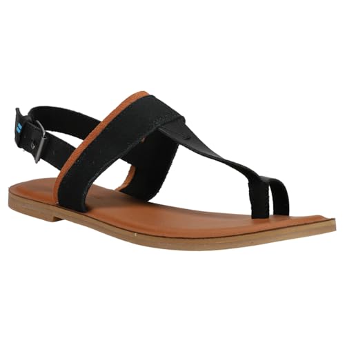 TOMS Women's Bree T-Strap Sandals Flat2