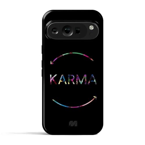 Image of MILLION CASES Karma Cycle Crystal Case for Google Pixel 8a, Google Pixel 8a Back Cover Case(2024) - PC | Midnight Black