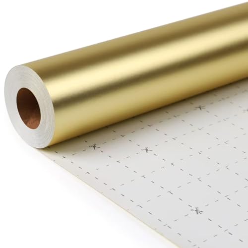 Gold Wrapping Paper Roll for Birthday Gift Wrap Luxury Cream Beige Present Paper for Anniversary Wedding Engagement Baby Shower Valentines Mothers Day Father Teacher