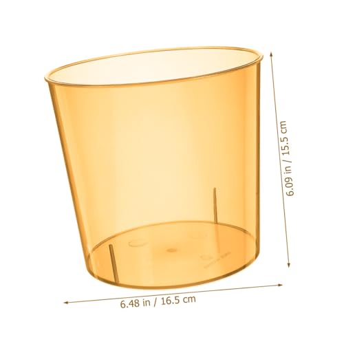 Caneca de basura rectangular multiusos color naranja miniatura 2