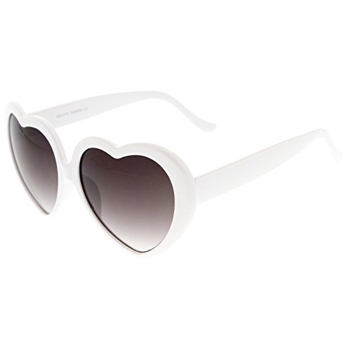 Image of zeroUV Oversized Heart Shaped Sunglasses UV400 Cute Trendy Love Fashion Eyewear for Women 52mm