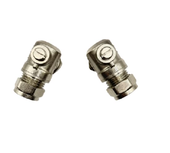 hep® 15mm Angle Isolating Valve for Tap Connector Flexi Pipes Elbow Ball o Fix Isolation Valves for Toilet Basin Pack of 2 - Image 3