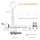 Assiduous Nudelaufsatz für Kitchenaid Standmixer,Nudelroller Aufsatz mit 6 auswechselbare Pastaeinsätze, Spaghetti und Fettuccine Küchenhelfer-Aufsätze für Mixer, Kunststoff, Weiß