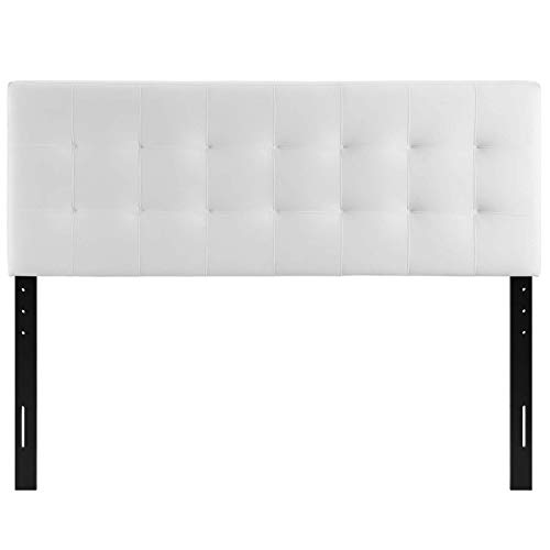 Modway Lily Biscuit Tufted Performance Velvet Full Headboard in White by Modway - Image 4