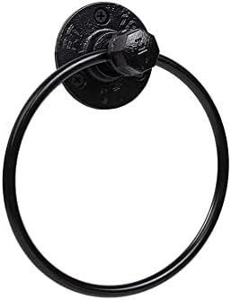 Industrial Hand Towel Ring Farmhouse Towel Holder Wall Mounted for Bathroom Decor