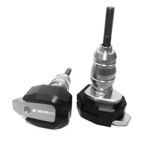 �I�[�g�o�C �ɓK�� Z650 2017-2023 2024 CNC �����ی�t���[���X���C�_�[�t�F�A�����O�K�[�h�A���`�N���b�V���p�b�h�v���e�N�^�[(Silver)