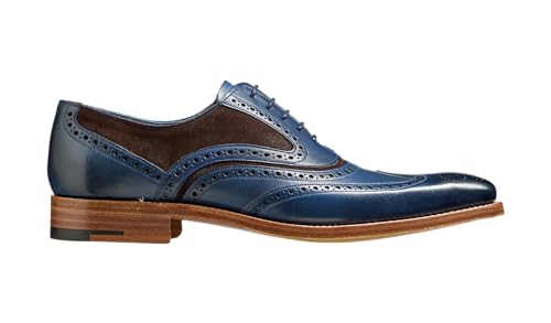 Image of BARKER McClean Men's Handmade Leather Oxford Dress Shoes - Goodyear Welted, Full Leather Sole, Premium Calf Leather - Formal & Business Wear