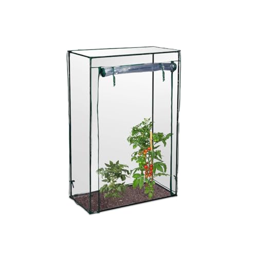 Tomato Greenhouse with Roll-Up Door Weatherproof & Easy Setup for Home Gardeners (Transparent)