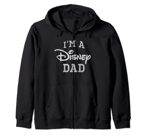 Sweat Disney Dad hoodie zippé gris veste universitaire homme