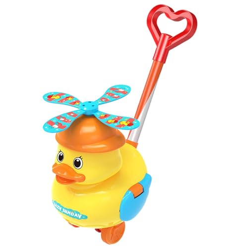 Andador para niños, pato, juguete deslizante, pequeño pato amarillo, juguete deslizante para niños pequeños, sonido de croar y acción, juguete para niños pequeños, andador para niños pequeños