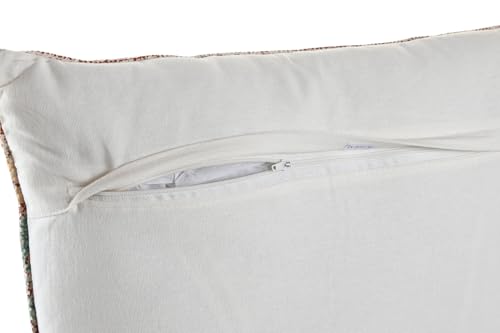Coussin 45x45 en coton bleu franges 730g pour canapé - 5