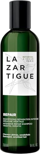 Image of LAZARTIGUE REPAIR - Sulfate-Free Shampoo with Vegetal Keratin – Intensive Damage Repair, Vegan, 91% Natural Ingredients, 250ml