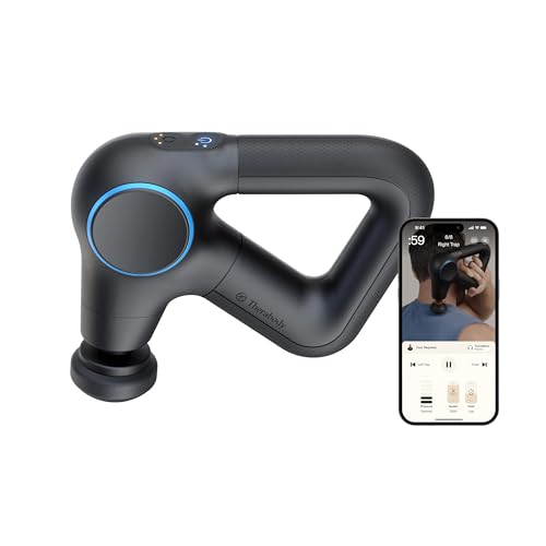 TheraGun Therabody Prime Plus Heated, Powerful Massage Gun for Enhanced Warm-Up & Workout Recovery – Quiet Deep Tissue Massager for Body and Back Pain Relief – Leg & Back Massager with Heat