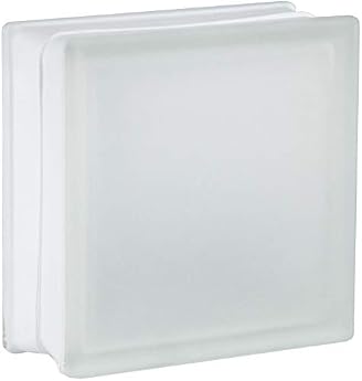 Foto di Vetrocemento di design Riva chiaro 2 lati satinato 19x19x8 cm - 5 pezzi