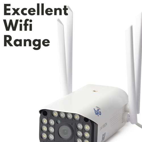 Image of JK Vision 3MP WiFi 4G SIM CCTV Bullet Camera, Color Night Vision, Audio Record, Two Way Talk, Memory Card Supported, All SIM Support (JIO, Vodafone, Airtel, Compatible with J.K.Vision BNC