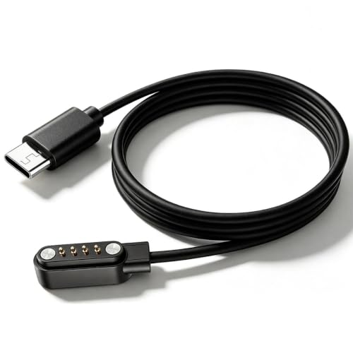Plaud Note AI/Pro��p �����[�d�R�[�h USB-C to 4�s���}�O�l�b�g�P�[�u�� Deear 0.6M USB-C | �{�C�X���R�[�_�[�[�d�� ? Plaud Note��p�̎��C�z���������P�[�u�� ���C�z���� �}���[�d�Ή� �y��