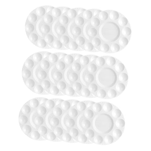 HOMSFOU 15pcs Multi Pigment Mixing Trays Color Mixing Palette for Artists Students Crafts Safe High Grade Material for Painting Watercolor and DIY Projects