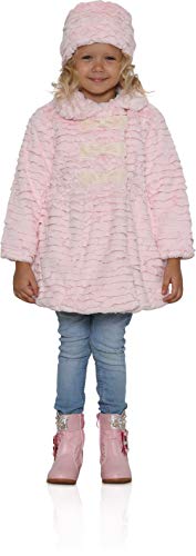 Widgeon Little Girls' 3 Bow Faux Fur Coat with Hat2