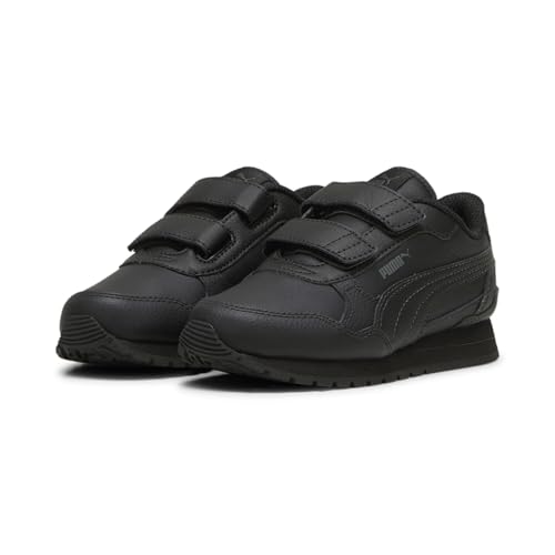 PUMA Tênis infantil unissex St Runner Hook and Loop, Puma Preto-sombra cinza, 21