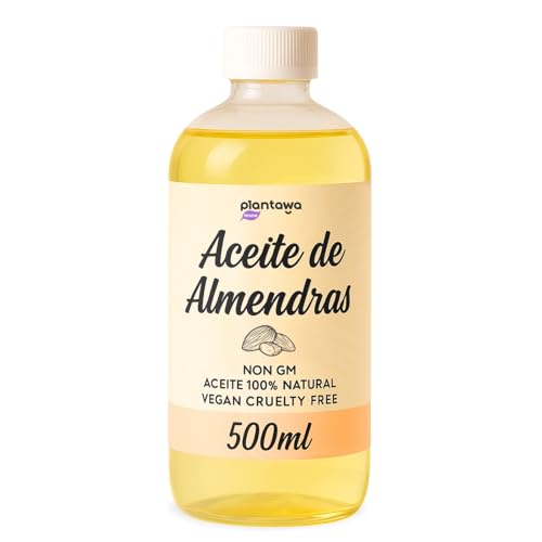 PLANTAWA - Süßmandelöl 500 ml | 100% natürliches Körperöl Ideal für Schwangerschaft und Dehnungsstreifen. Massageöl mit maximaler Absorption, spendet Haut und Haar Feuchtigkeit und liefert Vitamin E.