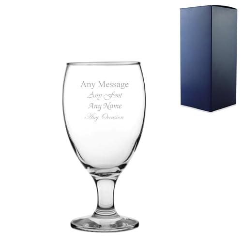 Personalised Engraved 590ml Classic Snifter Beer Glass with Gift Box | Custom Beer Glasses, Birthday Gifts for Him, Men Gifts, Best Man Groomsmen Gift