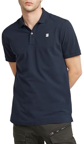 G-Star Homme Polo Dunda Overdyed Slim , Bleu (sartho blue D11595-5864-6067), S G-Star Homme Polo Dunda Overdyed Slim , Bleu (sartho blue D11595-5864-6067), S