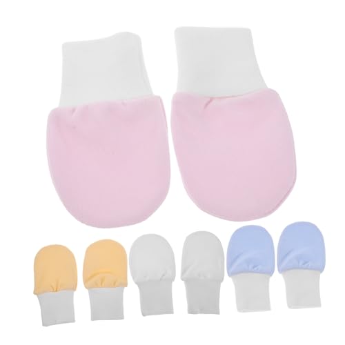 BESPORTBLE 4pairs Newborn Mittens for Girls Boys Soft Stretchy Gloves No Scratch Mittens Breathable Cotton for Boy Girl Months