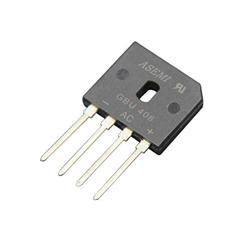 ASEMI 10x GBU408/GBU4K Flat Bridge Rectifier Diode 4A 800V Through Hole High Frequency