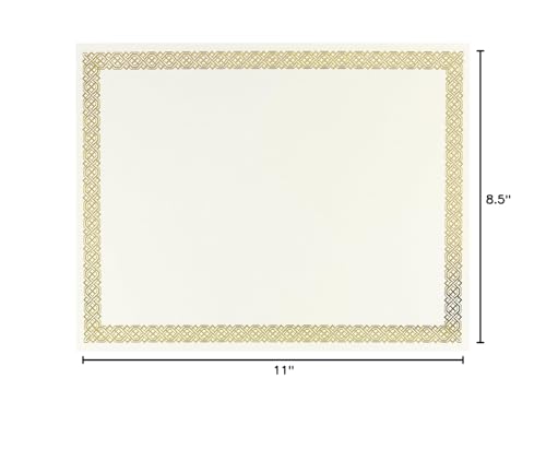 Great Papers! Braided Foil Certificate, 8.5 x 11 Inches, 12 Count (936060), Gold - Thumbnail 3